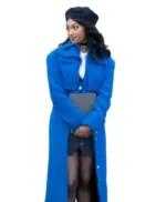 Beyond the Gates Kat Richardson Blue Wool Coat