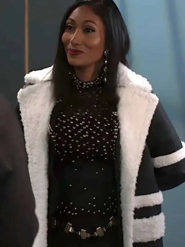 Beyond the Gates Trisha Mann Shearling Leather Coat