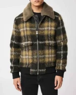 Big Sky Cassie Plaid Wool Bomber Jacket