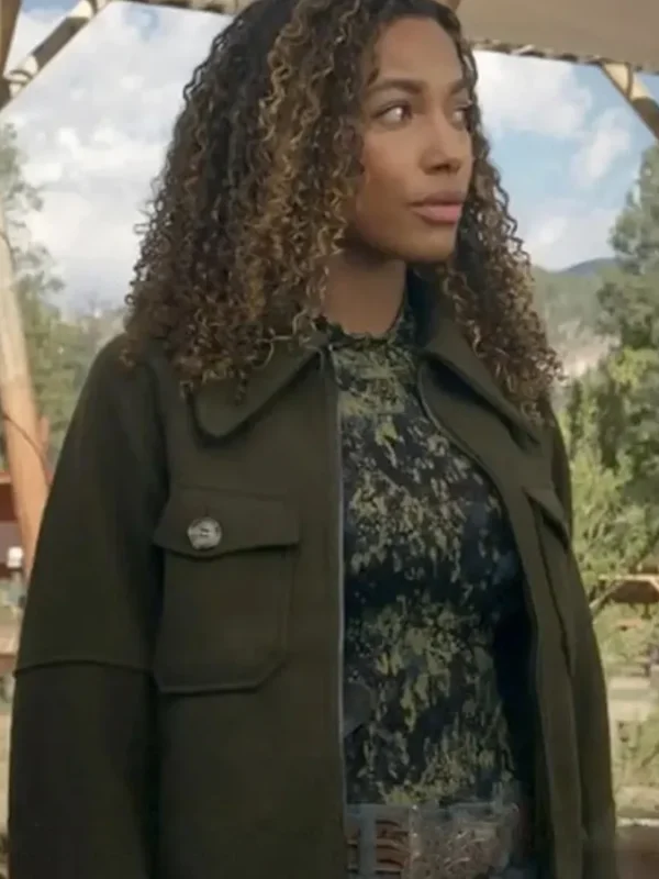 Big Sky S03 Cassie Dewell Green Woolen Jacket