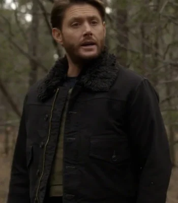 Big Sky S03 Jensen Ackles Black Fur Collar Jacket