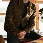 Big Sky Travis Stone Olive Cord Trucker Jacket