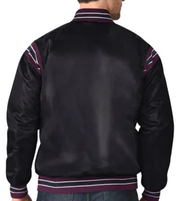 Anaheim Ducks Enforcer Black Satin Jacket