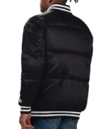 Atlanta Braves Puffer Black Satin Jacket