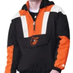 Black Baltimore Orioles Charger Half-Zip Pullover Jacket