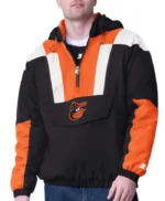 Black Baltimore Orioles Charger Half-Zip Pullover Jacket