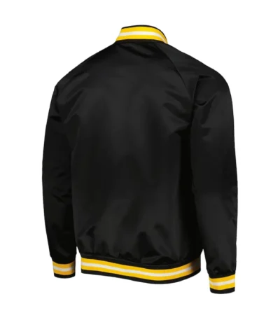 Boston Bruins Black Full-Snap Satin Jacket