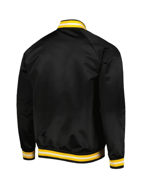Boston Bruins Black Full-Snap Satin Jacket
