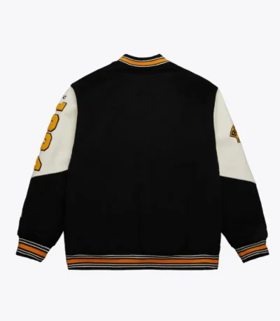 Boston Bruins Team History Black Vintage Logo Varsity Jacket