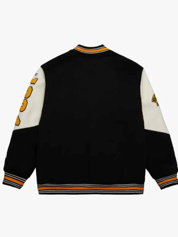 Boston Bruins Team History Black Vintage Logo Varsity Jacket