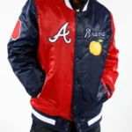 Black Label Atlanta Braves Satin Jacket