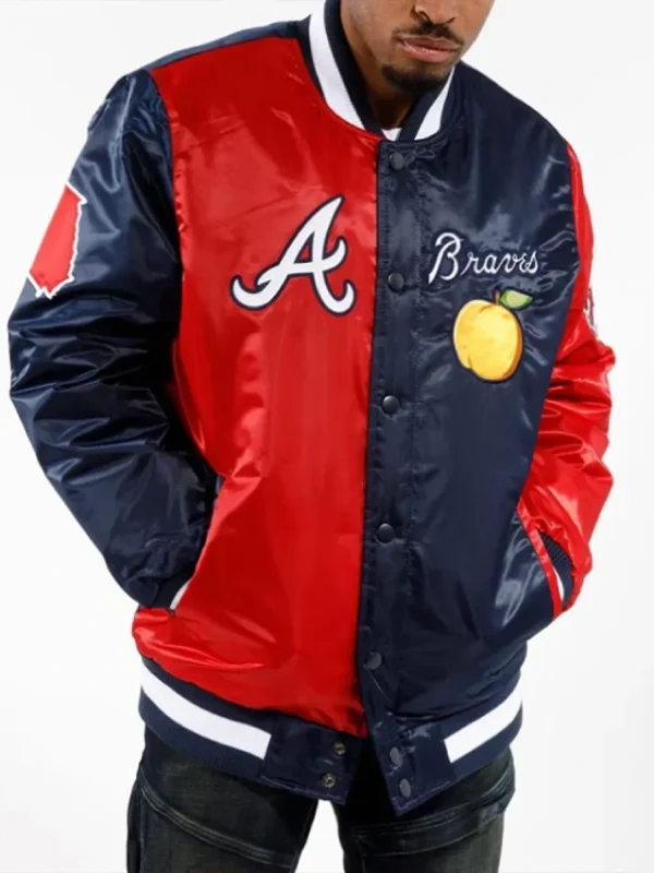 Black Label Atlanta Braves Satin Jacket