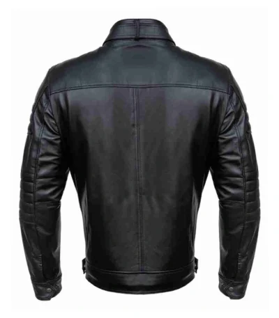 Black Men Stylish Cafe Racer Leather Jacket