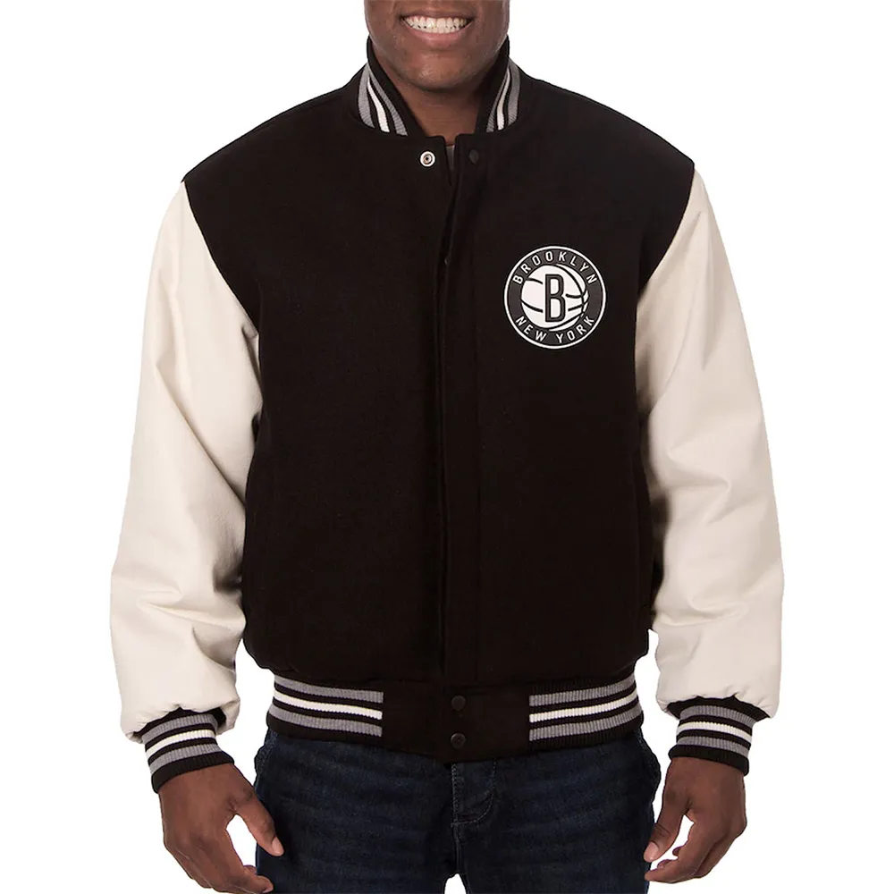 Black/White Brooklyn Nets Varsity Jacket Black/White Brooklyn Nets Varsity Jacket