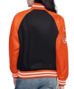 Black/Orange Baltimore Orioles Home Run Varsity Satin Jacket