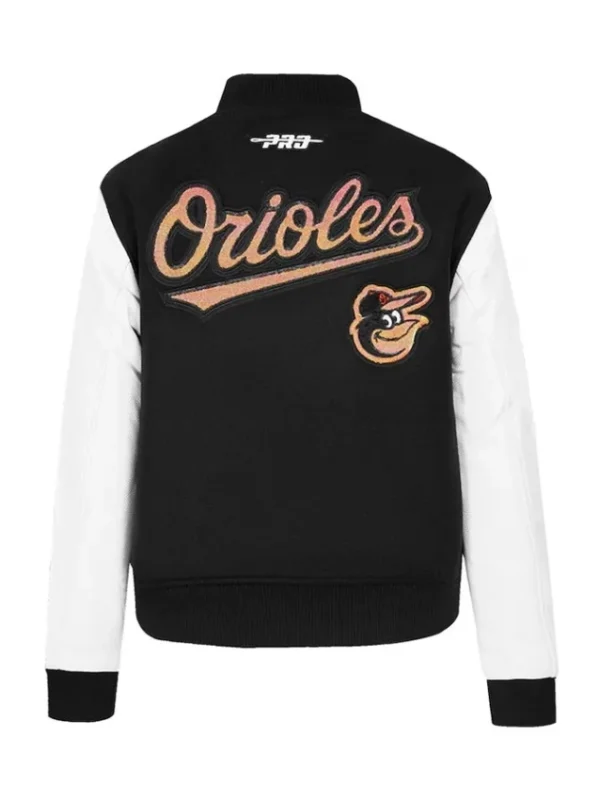 Baltimore Orioles Game Day Classics Black Varsity Jacket