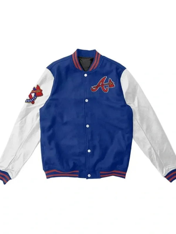 Blue/White Atlanta Braves Varsity Jacket