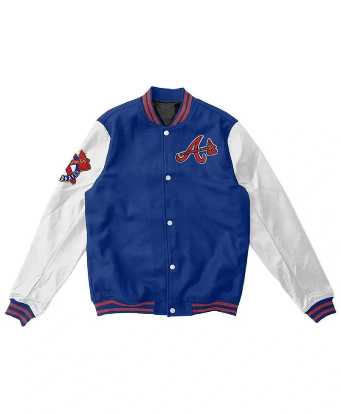 Blue/White Atlanta Braves Varsity Jacket Blue/White Atlanta Braves Varsity Jacket