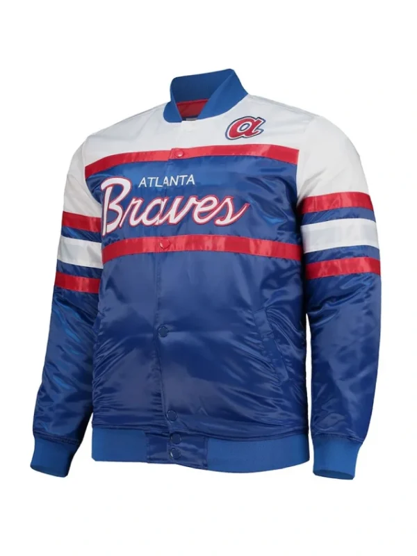 Blue/White Special Script Atlanta Braves Coaches Jacket