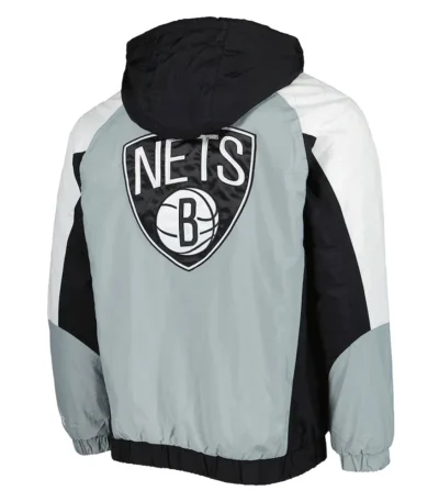 Body Check Brooklyn Nets Half-Zip Hoodie Jacket