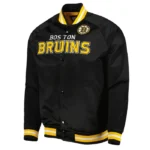 Boston Bruins Black Full-Snap Satin Jacket