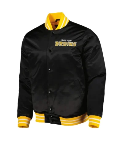 Boston Bruins Black Heavyweight Satin Jacket