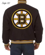 Boston Bruins Black Wool Varsity Jacket