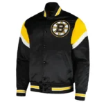 Boston Bruins Heavyweight Black Satin Jacket