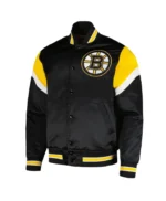 Boston Bruins Heavyweight Black Satin Jacket