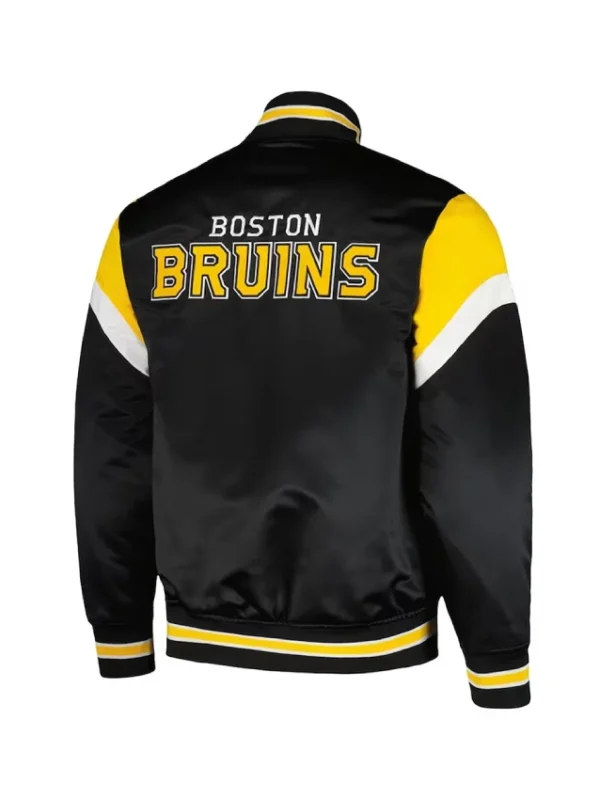 Boston Bruins Heavyweight Black Satin Jacket