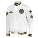Boston Bruins Hometown LW White Satin Jacket