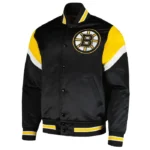 Boston Bruins Midweight Black Satin Jacket