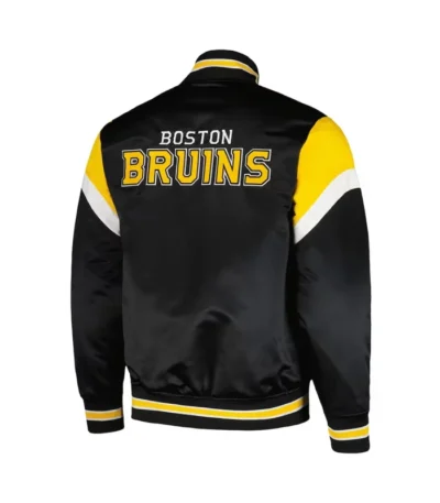 Boston Bruins Midweight Black Satin Jacket