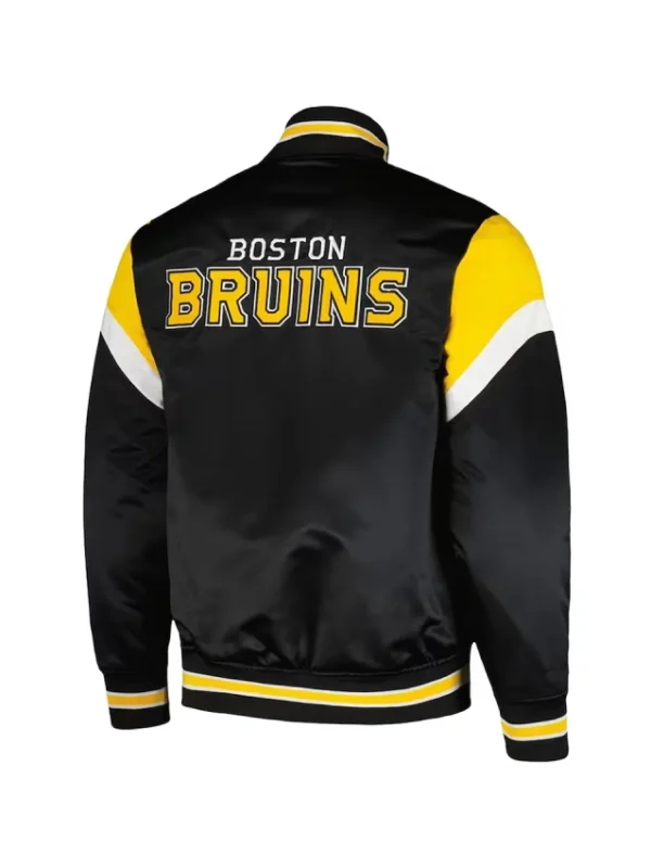Boston Bruins Midweight Black Satin Jacket