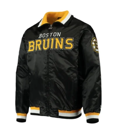 Boston Bruins Starter Bomber Black Jacket