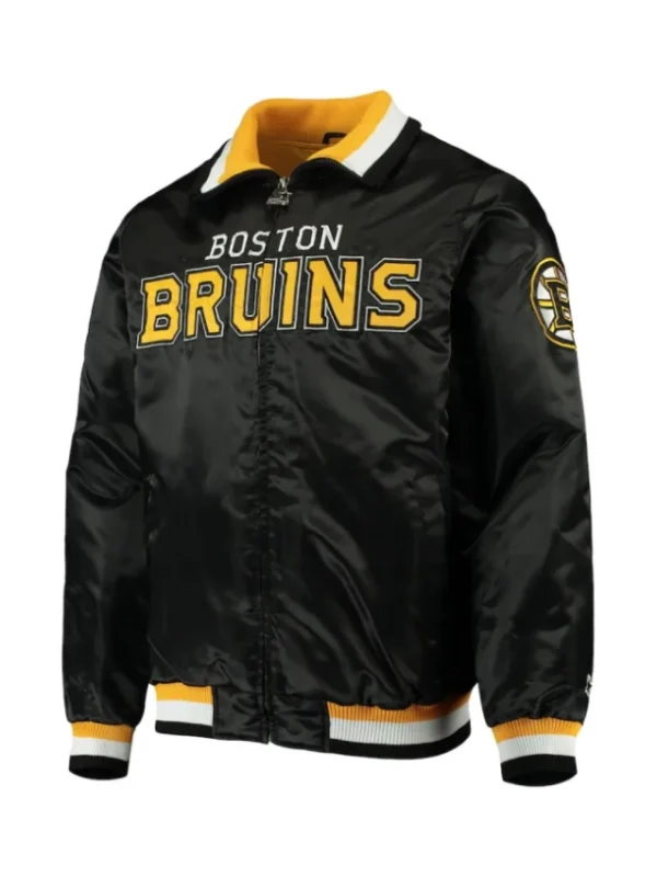 Boston Bruins Starter Bomber Black Jacket
