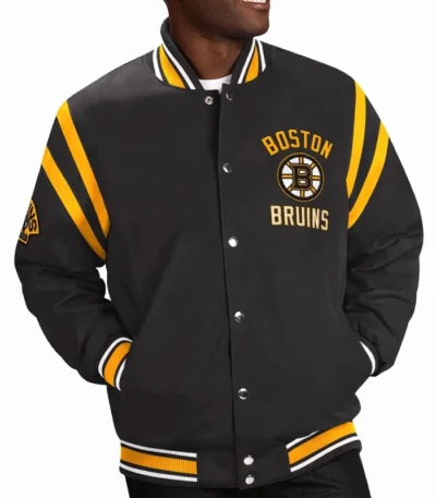Boston Bruins Tailback Black Varsity Jacket