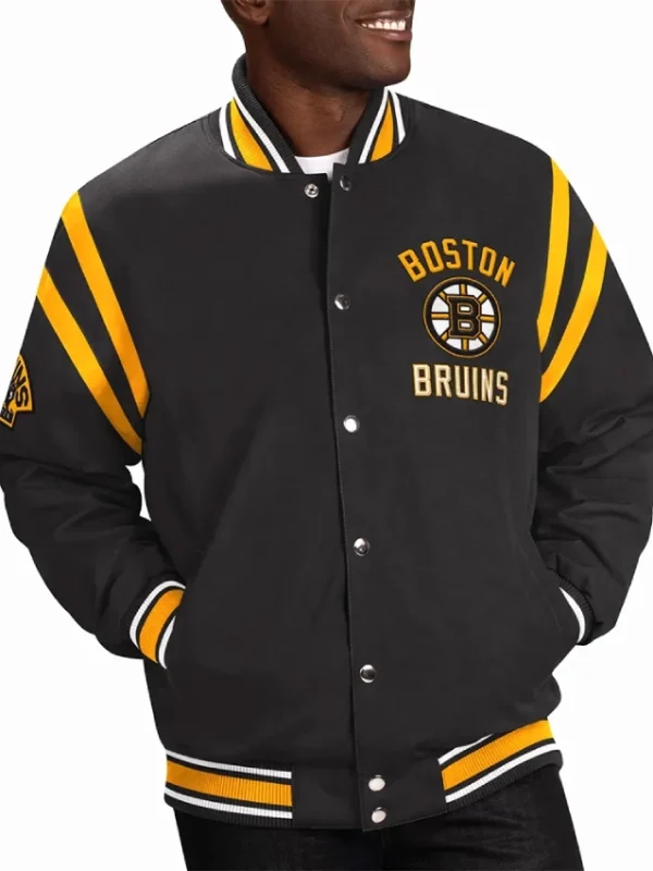 Boston Bruins Tailback Black Varsity Jacket