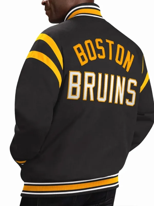 Boston Bruins Tailback Black Varsity Jacket