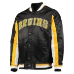 Boston Bruins The Ace Varsity Satin Black/Yellow Jacket