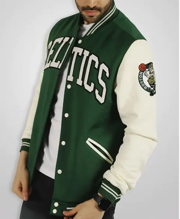 Boston Celtics Green And Off White Jacket