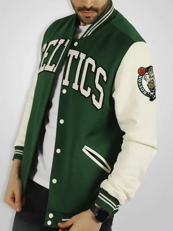Boston Celtics Green And Off White Jacket