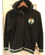 Boston Youth Celtics Full Zip Black Hooded Jacket