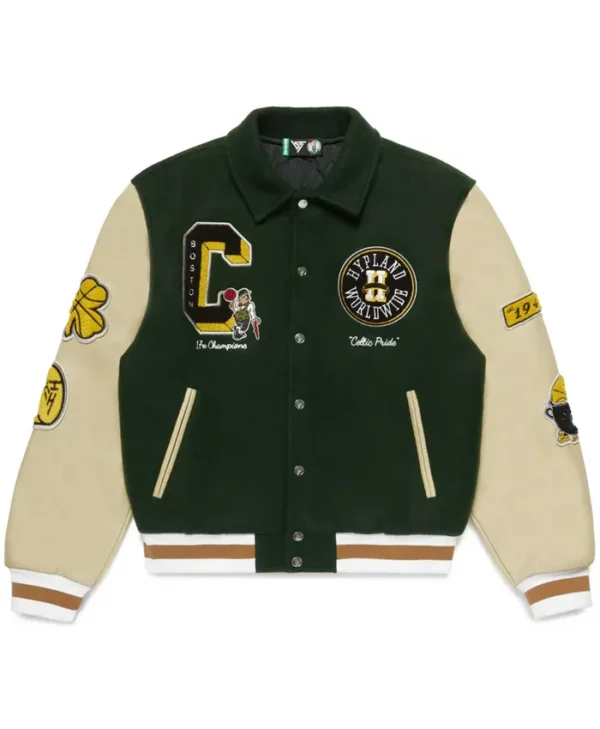 Boston Celtics Letterman Green Jacket