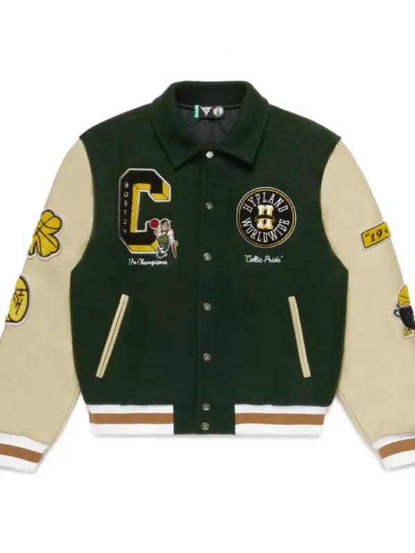 Boston Celtics Letterman Green Jacket