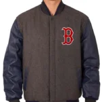 Boston Red Sox Charcoal and Navy Varsity Jacket