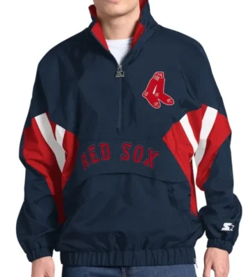 Boston Red Sox Cooperstown Chief Navy Half-Zip Pullover