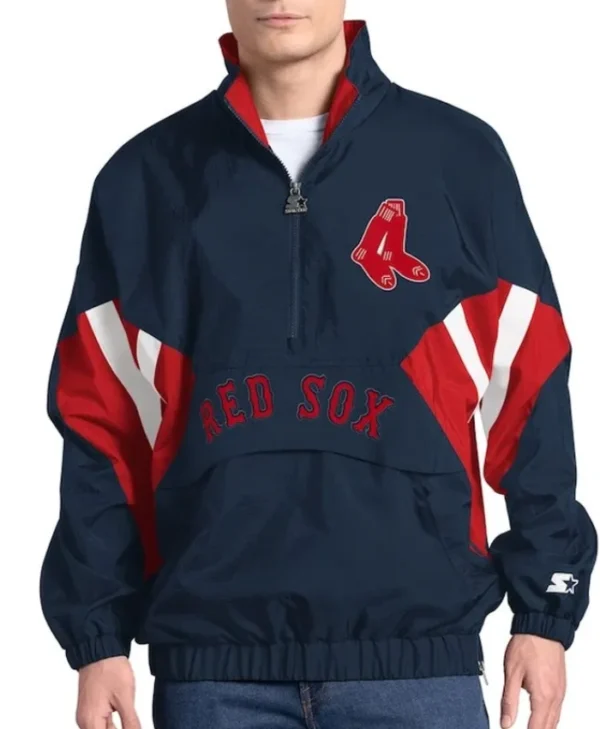 Boston Red Sox Cooperstown Chief Navy Half-Zip Pullover