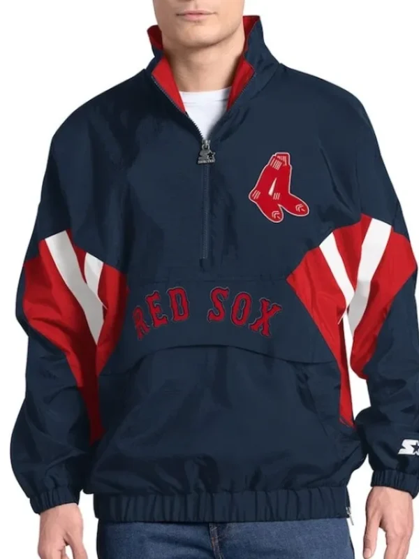 Boston Red Sox Cooperstown Chief Navy Half-Zip Pullover