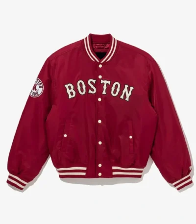 Boston Red Sox Cooperstown Red Satin Jacket